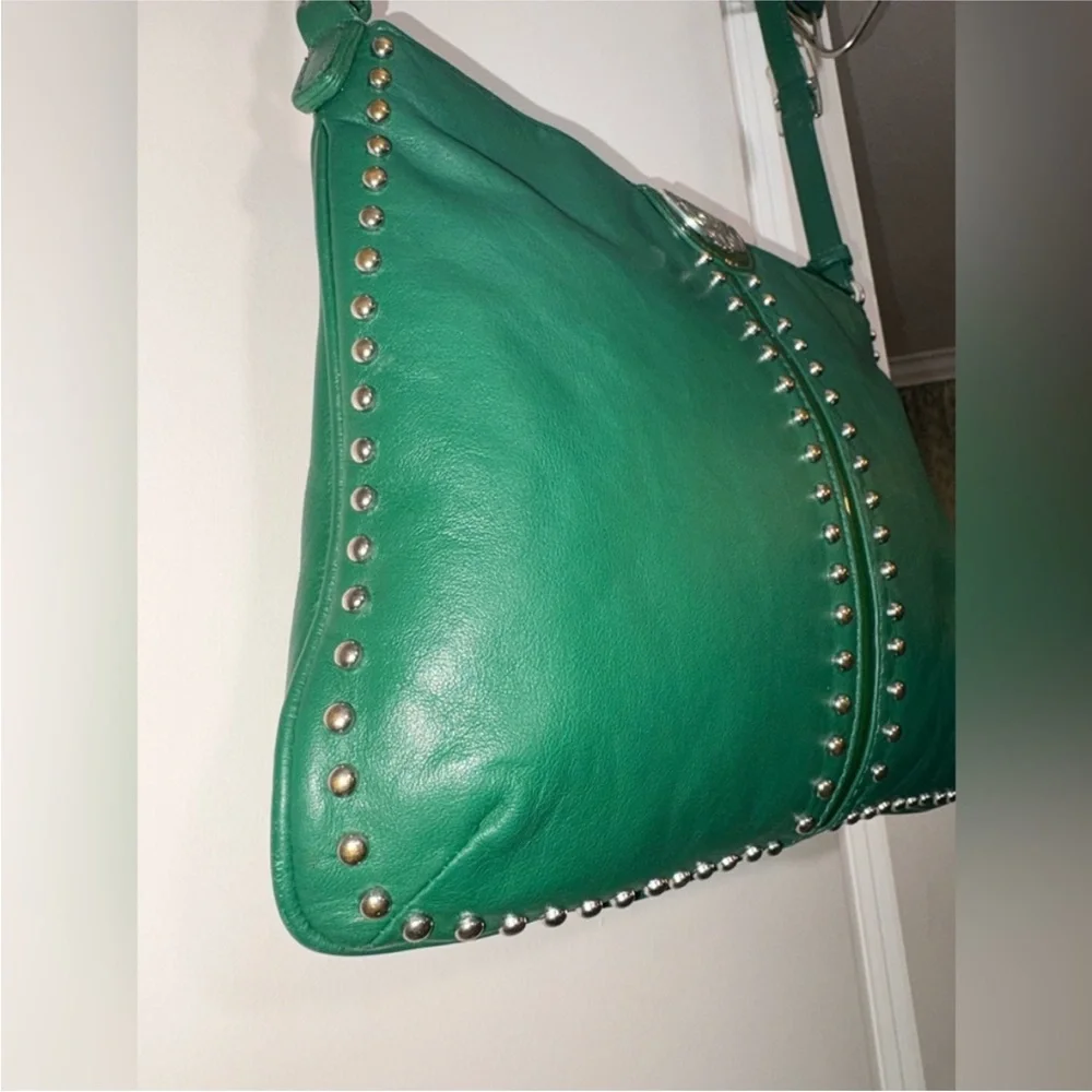 💚 Brighton Emerald Green Leather Crossbody